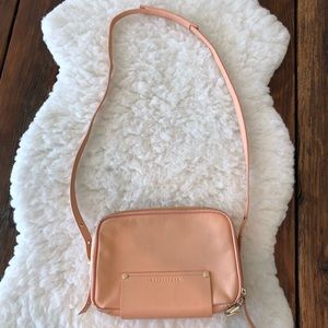 Object Posh objectposh Peach Leather Crossbody Bag